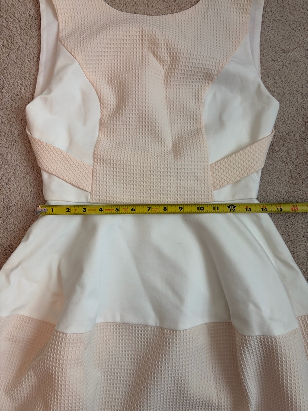 Elliatt Perception Low Back Midi Dress Off White Back Zip Women's Size M - Picture 15 of 15